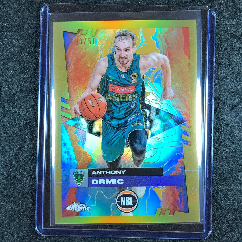 2024-25 Topps Chrome NBL ANTHONY DRMIC Base Gold 3/50 #100
