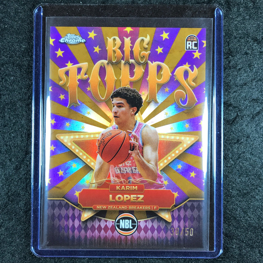 2024-25 Topps Chrome NBL KARIM LOPEZ Big Topps Rookie Gold 38/50 #6