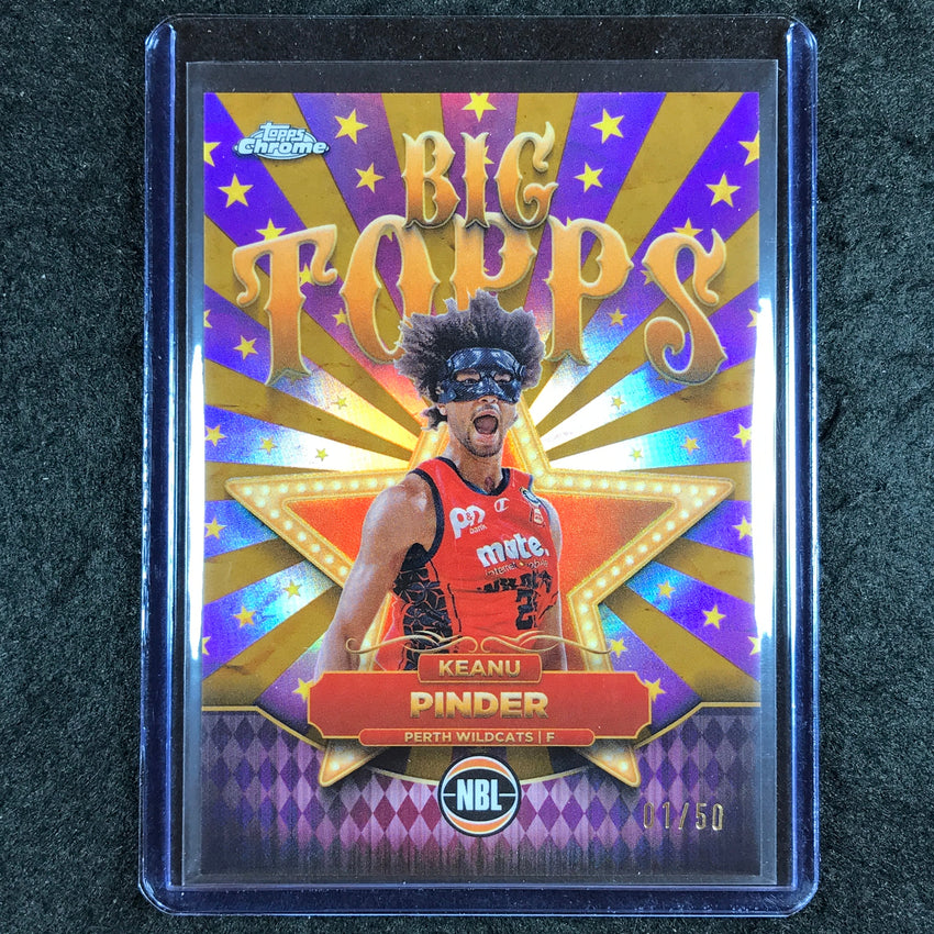 2024-25 Topps Chrome NBL KEANU PINDER Big Topps Gold 1/50 #17