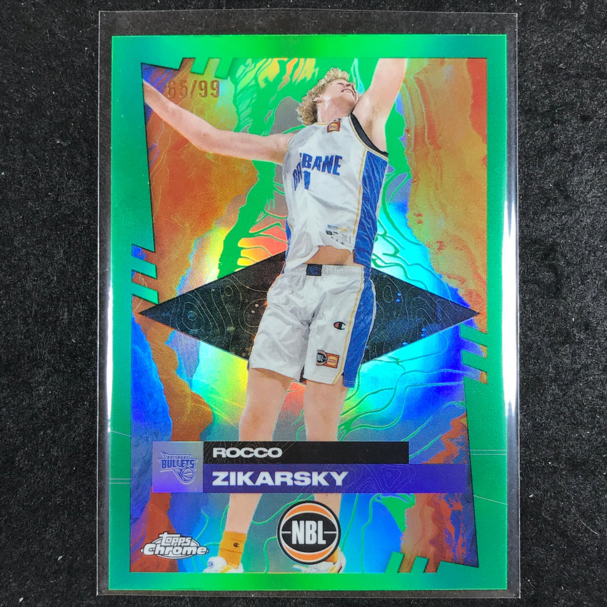 2024-25 Topps Chrome NBL ROCCO ZIKARSKY Base Green 65/99 #11