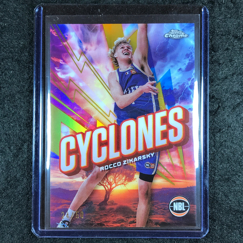 2024-25 Topps Chrome NBL ROCCO ZIKARSKY Cylcones Gold 24/50 #3