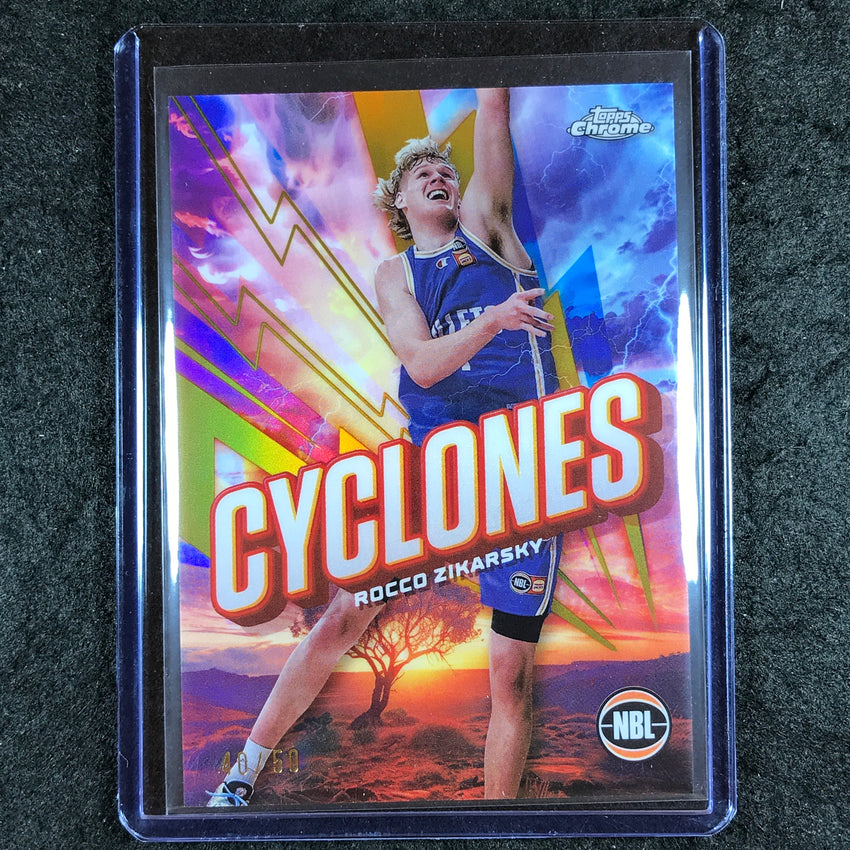 2024-25 Topps Chrome NBL ROCCO ZIKARSKY Cylcones Gold 40/50 #3