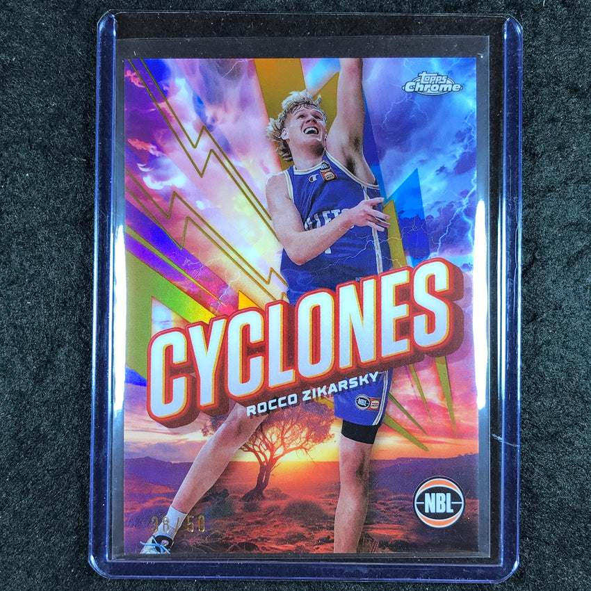 2024-25 Topps Chrome NBL ROCCO ZIKARSKY Cylcones Gold 38/50 #3