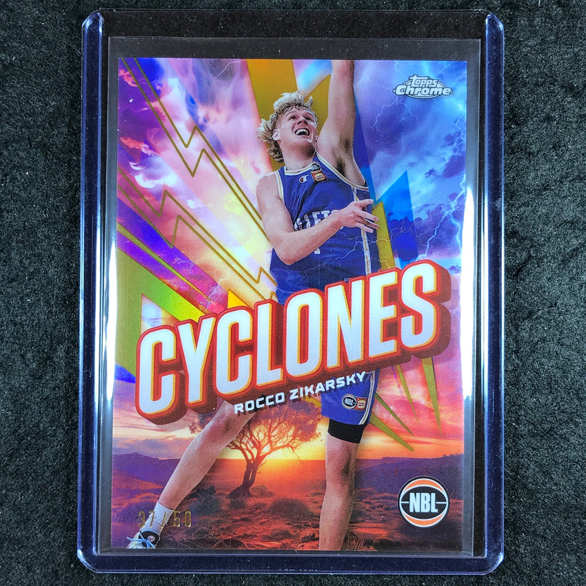 2024-25 Topps Chrome NBL ROCCO ZIKARSKY Cylcones Gold 37/50 #3