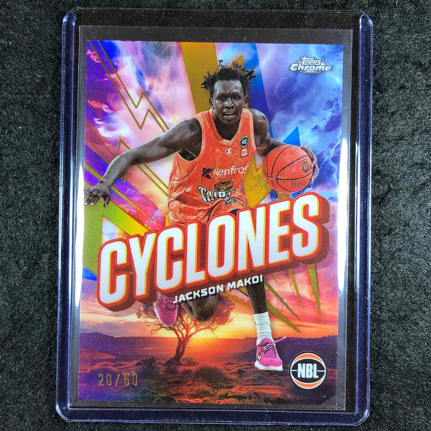 2024-25 Topps Chrome NBL JACKSON MAKOI Cylcones Gold 20/50 #6