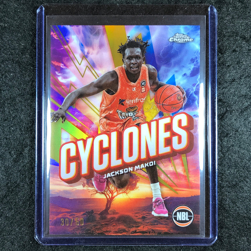 2024-25 Topps Chrome NBL JACKSON MAKOI Cylcones Gold 30/50 #6