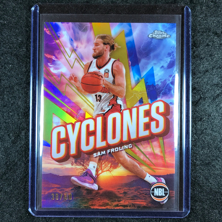 2024-25 Topps Chrome NBL SAM FROLING Cylcones Gold 38/50 #7