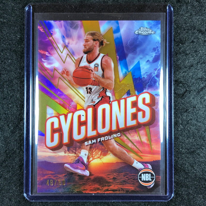 2024-25 Topps Chrome NBL SAM FROLING Cylcones Gold 48/50 #7