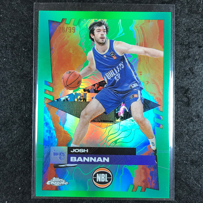 2024-25 Topps Chrome NBL JOSH BANNAN Base Green 28/99 #12