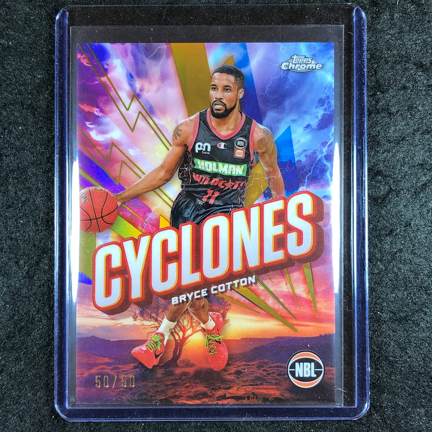 2024-25 Topps Chrome NBL BRYCE COTTON Cylcones Gold 50/50 #14