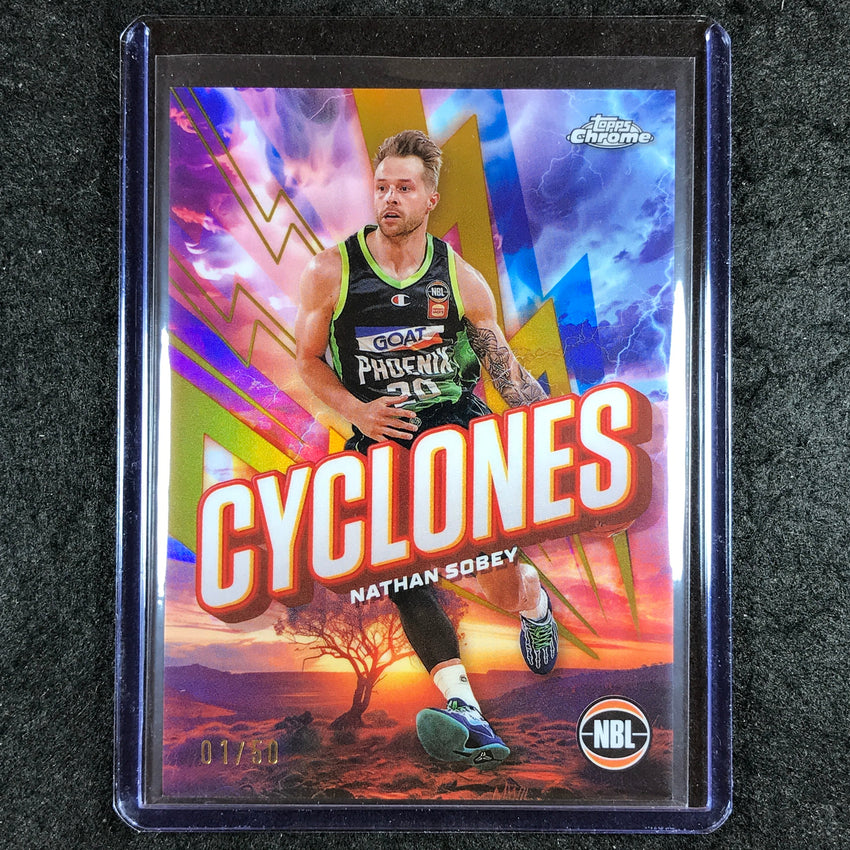 2024-25 Topps Chrome NBL NATHAN SOBEY Cylcones Gold 1/50 #16