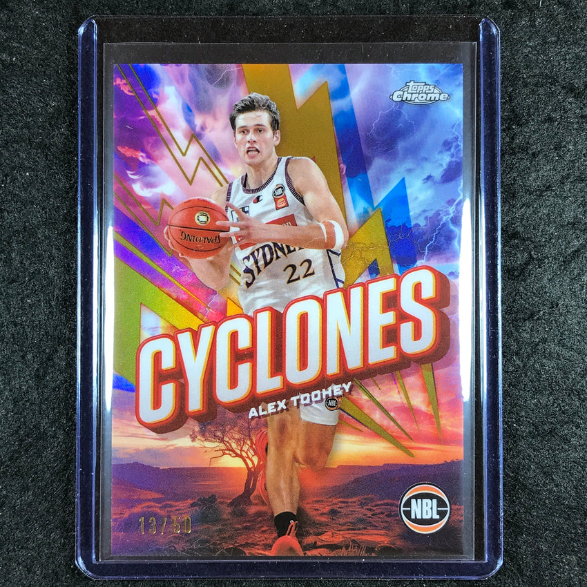 2024-25 Topps Chrome NBL ALEX TOOHEY Cylcones Gold 13/50 #17