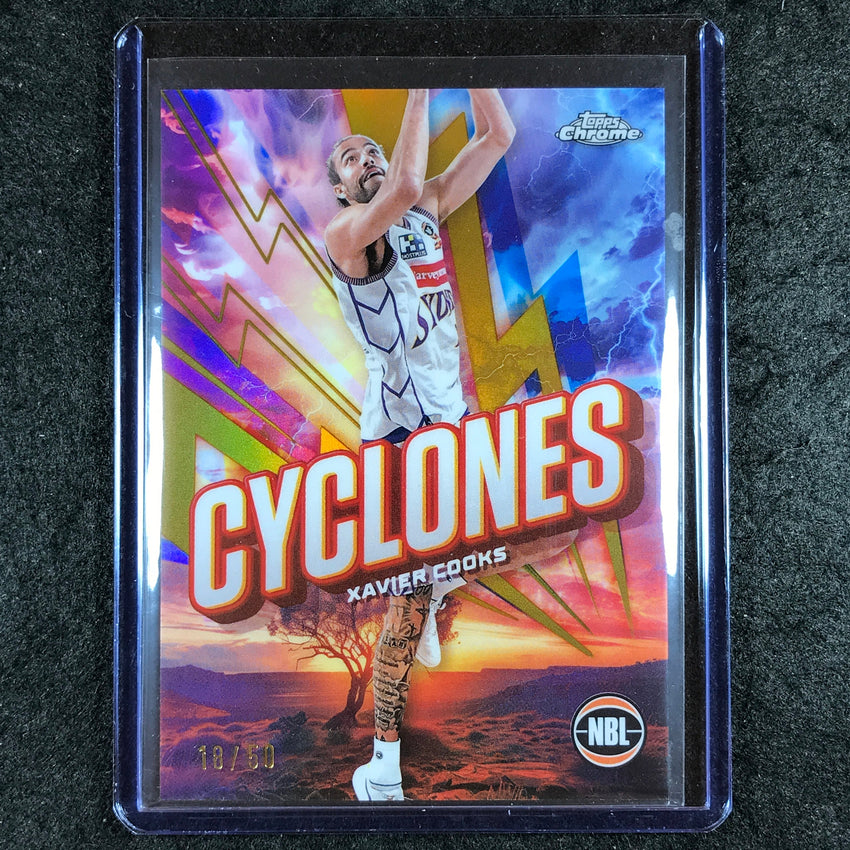 2024-25 Topps Chrome NBL XAVIER COOKS Cylcones Gold 18/50 #18