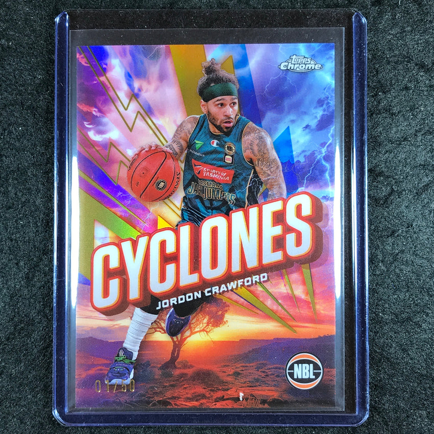 2024-25 Topps Chrome NBL JORDON CRAWFORD Cylcones Gold 1/50 #19