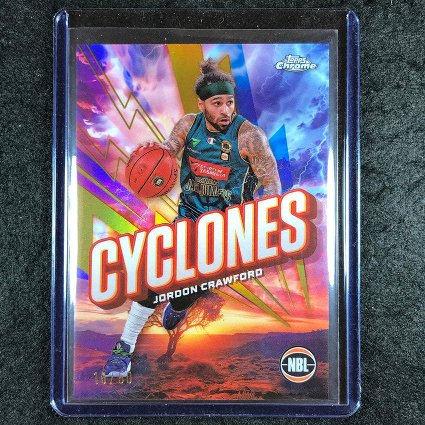 2024-25 Topps Chrome NBL JORDON CRAWFORD Cylcones Gold 18/50 #19