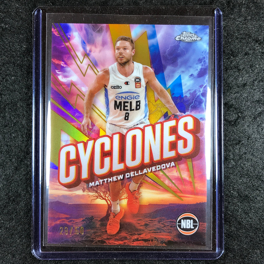 2024-25 Topps Chrome NBL MATTHEW DELLAVEDOVA Cylcones Gold 29/50 #23