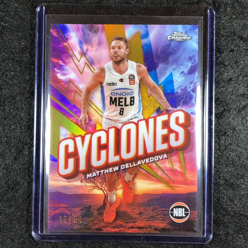 2024-25 Topps Chrome NBL MATTHEW DELLAVEDOVA Cylcones Gold 15/50 #23