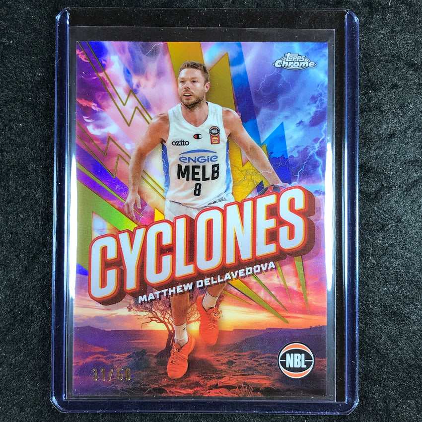 2024-25 Topps Chrome NBL MATTHEW DELLAVEDOVA Cylcones Gold 31/50 #23