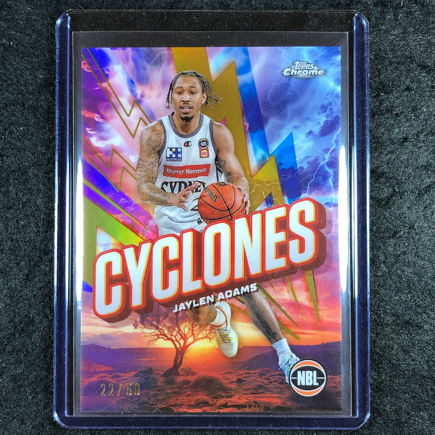 2024-25 Topps Chrome NBL JAYLEN ADAMS Cylcones Gold 22/50 #25