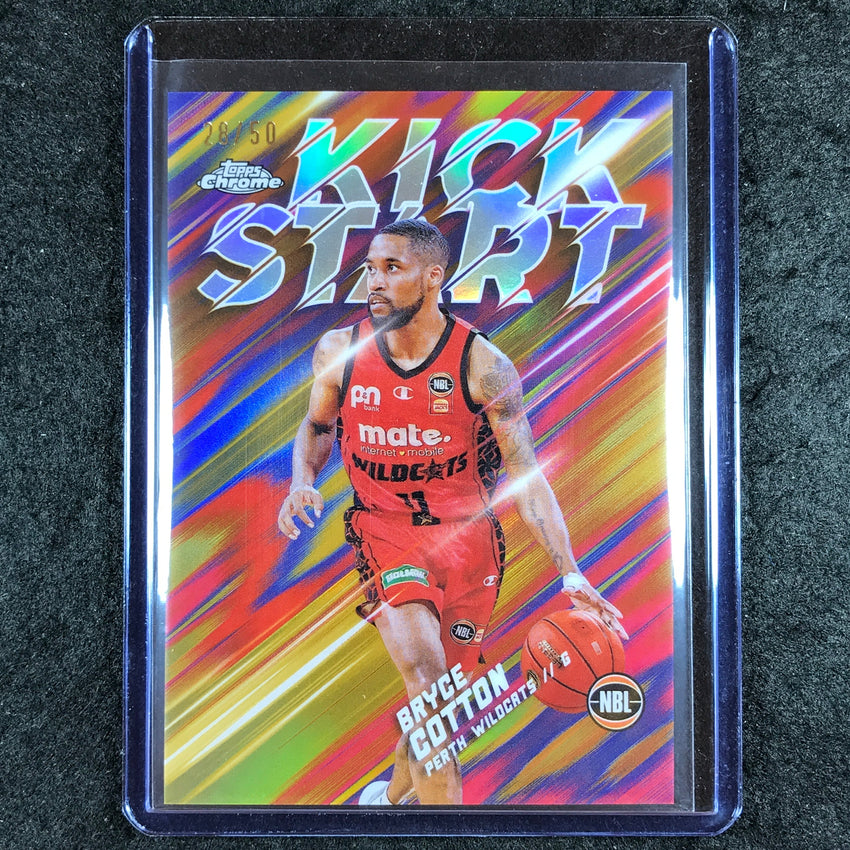 2024-25 Topps Chrome NBL BRYCE COTTON Kick Start Gold 28/50 #7