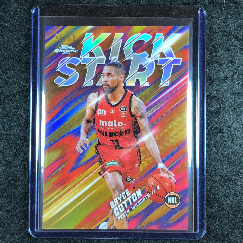 2024-25 Topps Chrome NBL BRYCE COTTON Kick Start Gold 31/50 #7