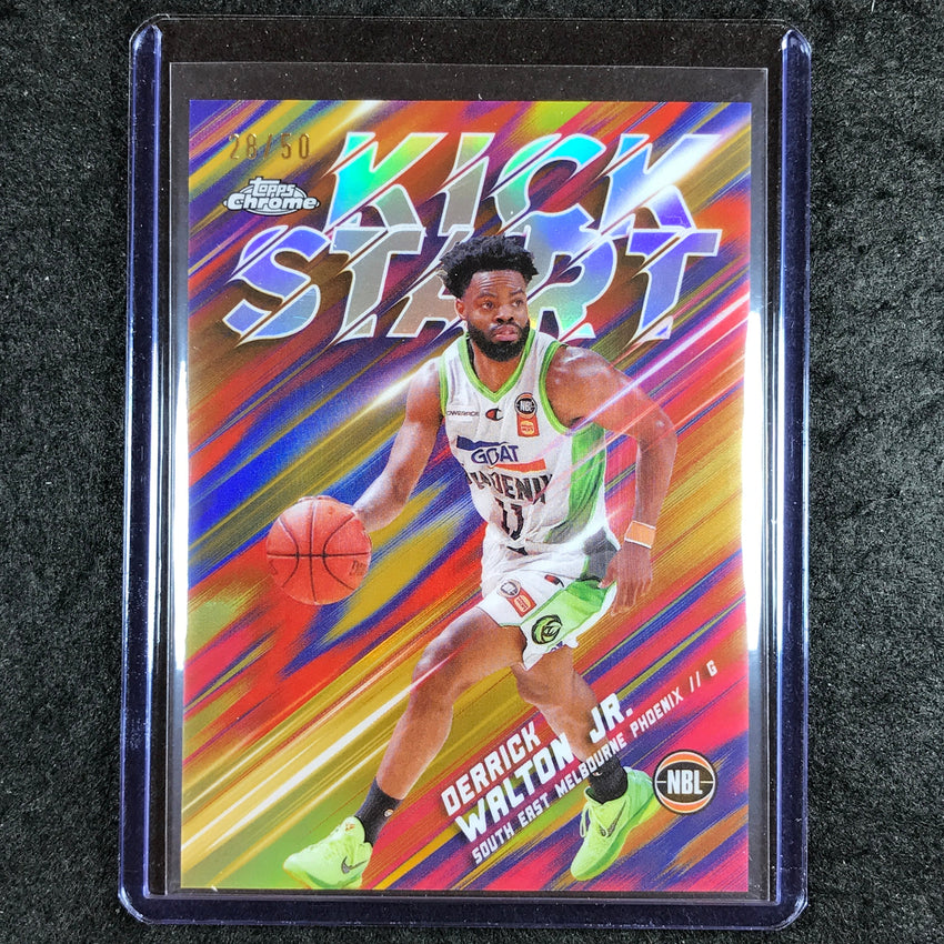 2024-25 Topps Chrome NBL DERRICK WALTON JR. Kick Start Gold 28/50 #18