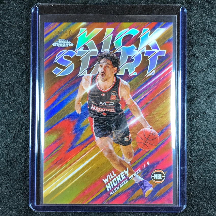 2024-25 Topps Chrome NBL WILL HICKEY Kick Start Gold 34/50 #24