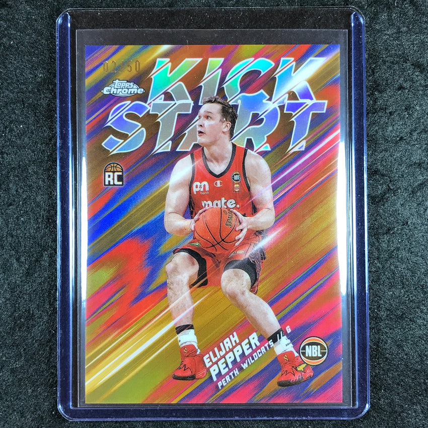 2024-25 Topps Chrome NBL ELIJAH PEPPER Kick Start Rookie Gold 2/50 #27