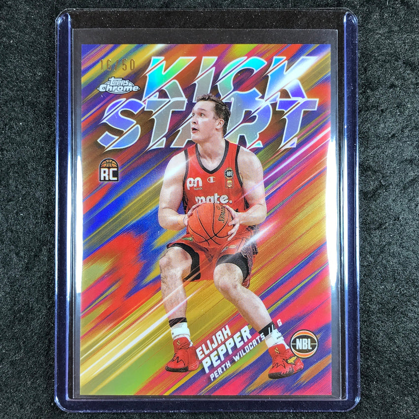 2024-25 Topps Chrome NBL ELIJAH PEPPER Kick Start Rookie Gold 16/50 #27