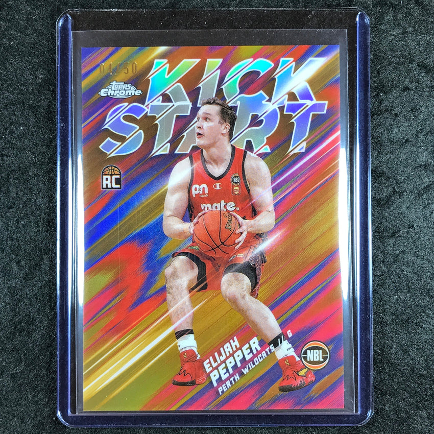 2024-25 Topps Chrome NBL ELIJAH PEPPER Kick Start Rookie Gold 4/50 #27
