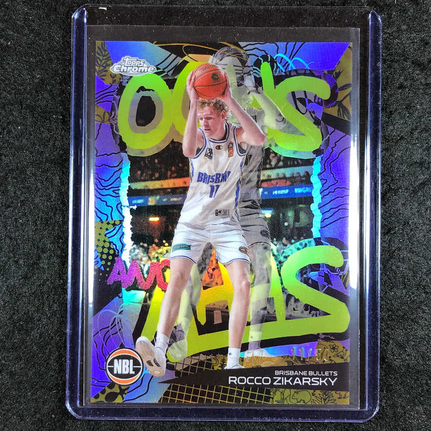 2024-25 Topps Chrome NBL ROCCO ZIKARSKY Oohs and Ahhs Gold 11/50 #3