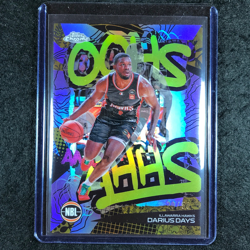 2024-25 Topps Chrome NBL DARIUS DAYS Oohs and Ahhs Gold 20/50 #7