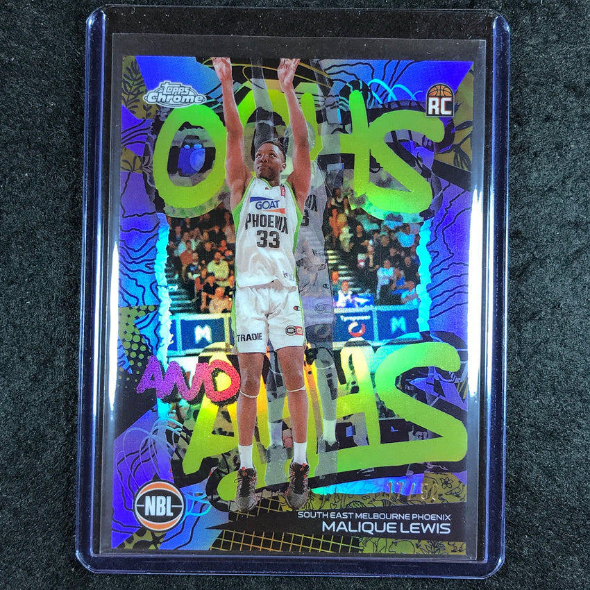 2024-25 Topps Chrome NBL MALIQUE LEWIS Oohs and Ahhs Rookie Gold 17/50 #15