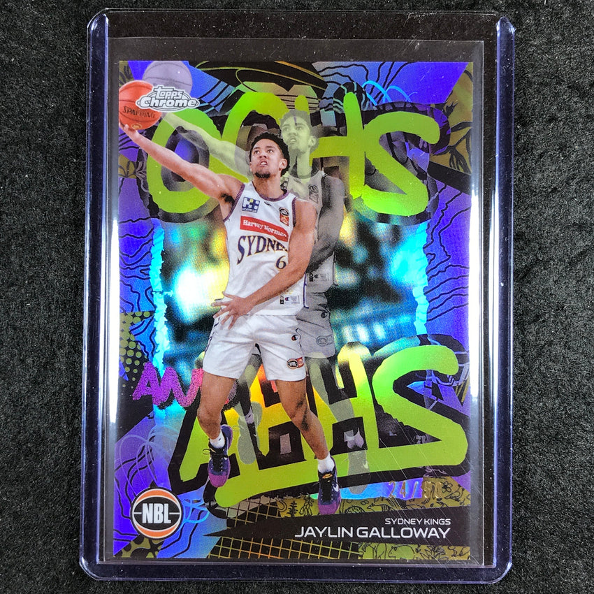 2024-25 Topps Chrome NBL JAYLIN GALLOWAY Oohs and Ahhs Gold 24/50 #18