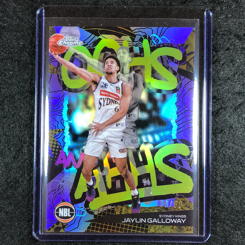 2024-25 Topps Chrome NBL JAYLIN GALLOWAY Oohs and Ahhs Gold 6/50 #18