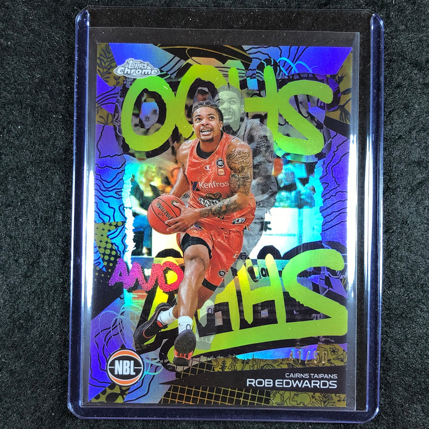 2024-25 Topps Chrome NBL ROB EDWARDS Oohs and Ahhs Gold 41/50 #21