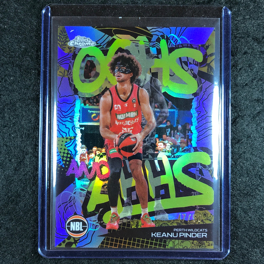 2024-25 Topps Chrome NBL KEANU PINDER Oohs and Ahhs Gold 47/50 #23