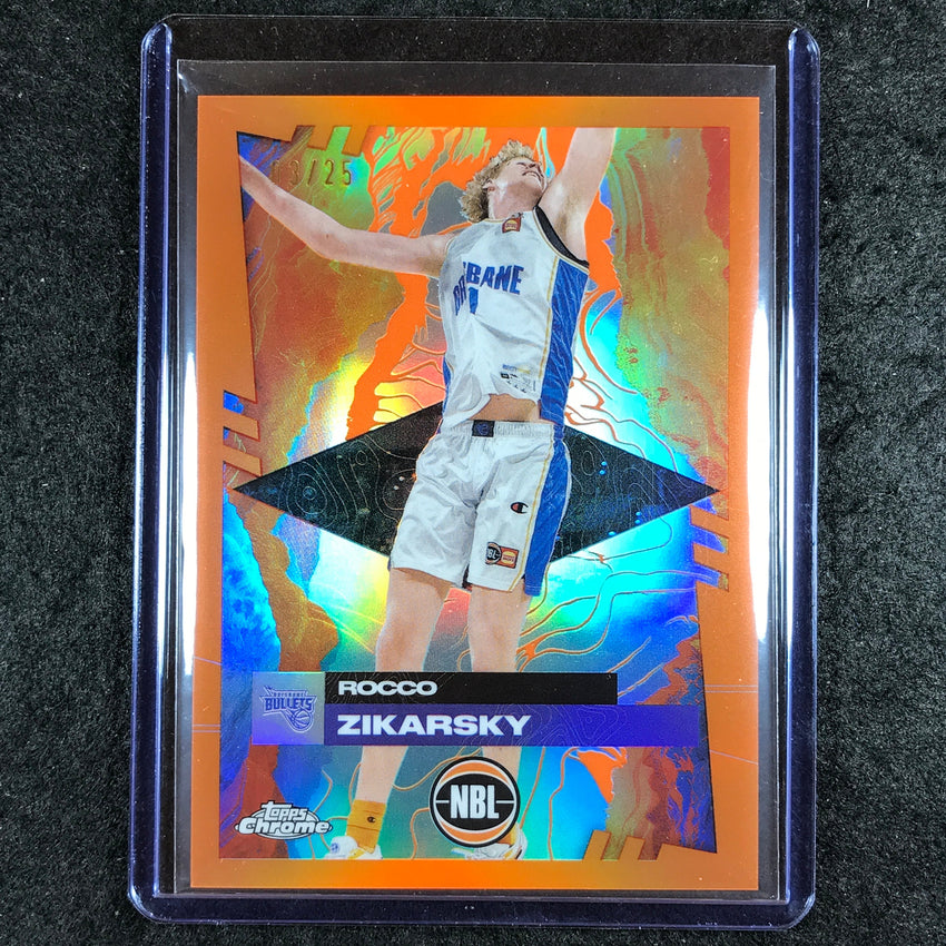 2024-25 Topps Chrome NBL ROCCO ZIKARSKY Base Orange 3/25 #11