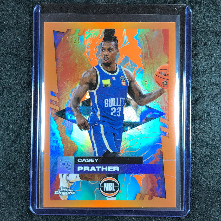 2024-25 Topps Chrome NBL CASEY PRATHER Base Orange 14/25 #15