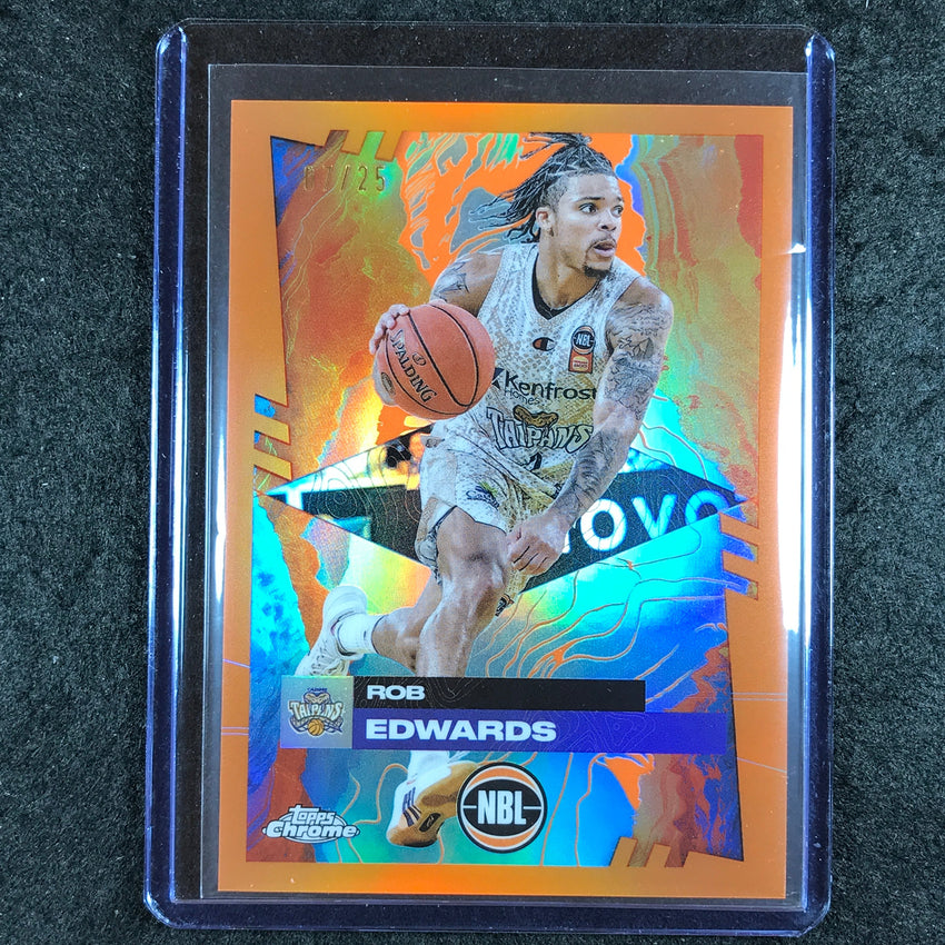 2024-25 Topps Chrome NBL ROB EDWARDS Base Orange 7/25 #24