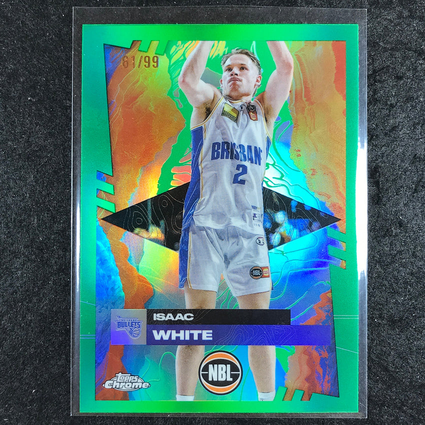 2024-25 Topps Chrome NBL ISAAC WHITE Base Green 61/99 #17