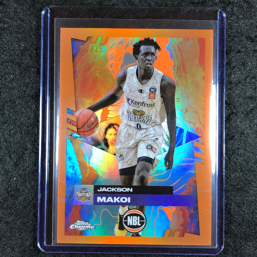 2024-25 Topps Chrome NBL JACKSON MAKOI Base Orange 22/25 #28
