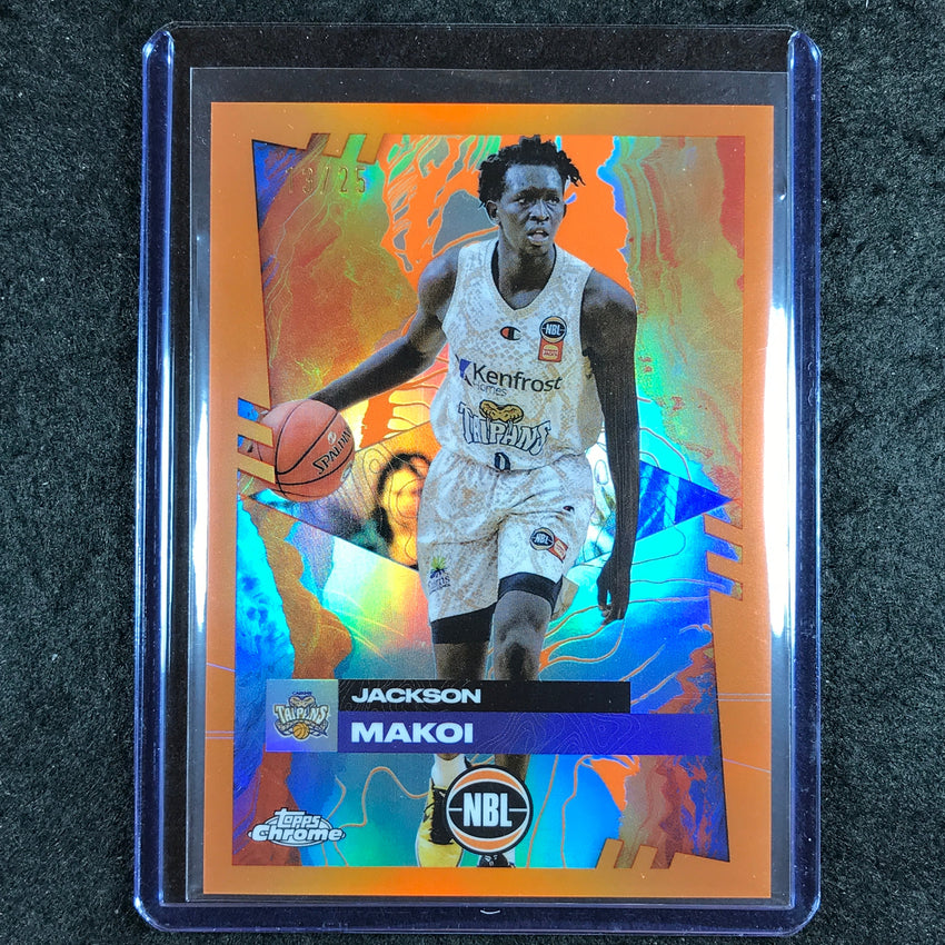 2024-25 Topps Chrome NBL JACKSON MAKOI Base Orange 13/25 #28