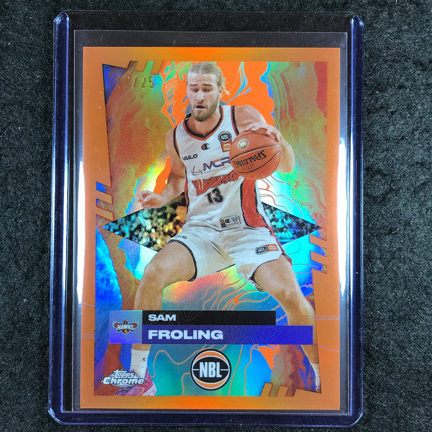2024-25 Topps Chrome NBL SAM FROLING Base Orange 18/25 #35