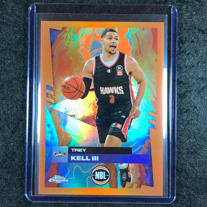 2024-25 Topps Chrome NBL TREY KELL III Base Orange 8/25 #37