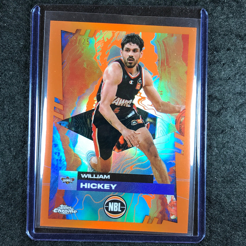 2024-25 Topps Chrome NBL WILLIAM HICKEY Base Orange 13/25 #40