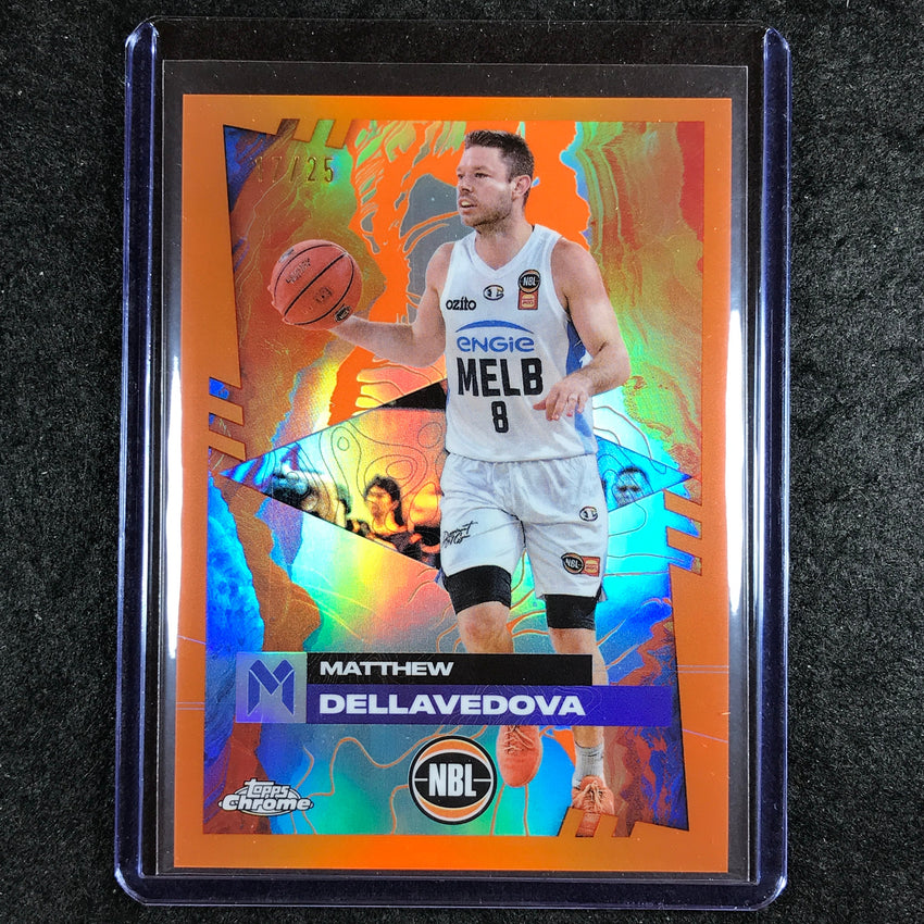 2024-25 Topps Chrome NBL MATTHEW DELLAVEDOVA Base Orange 17/25 #43