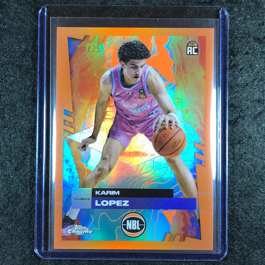 2024-25 Topps Chrome NBL KARIM LOPEZ Rookie Base Orange 24/25 #51