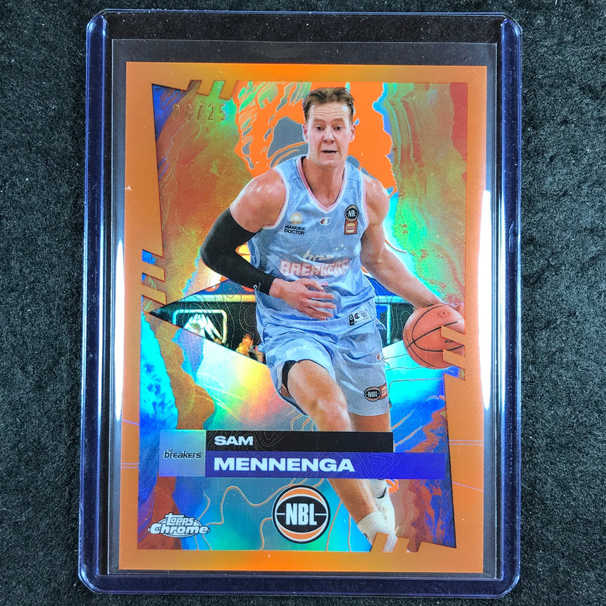 2024-25 Topps Chrome NBL SAM MENNENGA Base Orange 6/25 #56