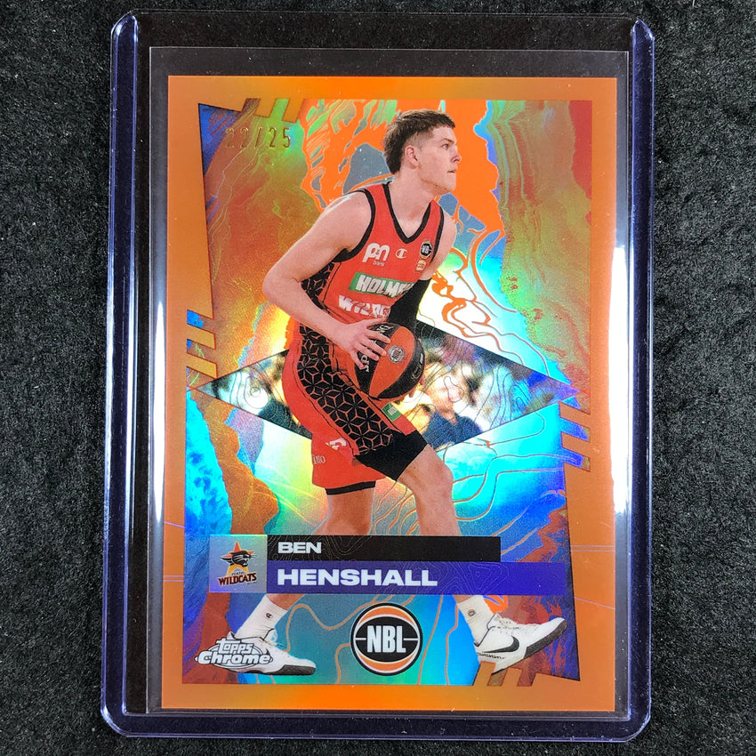 2024-25 Topps Chrome NBL BEN HENSHALL Base Orange 22/25 #69